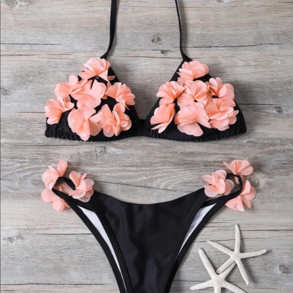 Zaful Other - Pink Flower Zaful Bikini